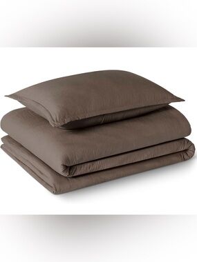 NWT Amazon Basics Brushed Microfiber Comforter 2-Piece Set Twin/Twin XL, Brown